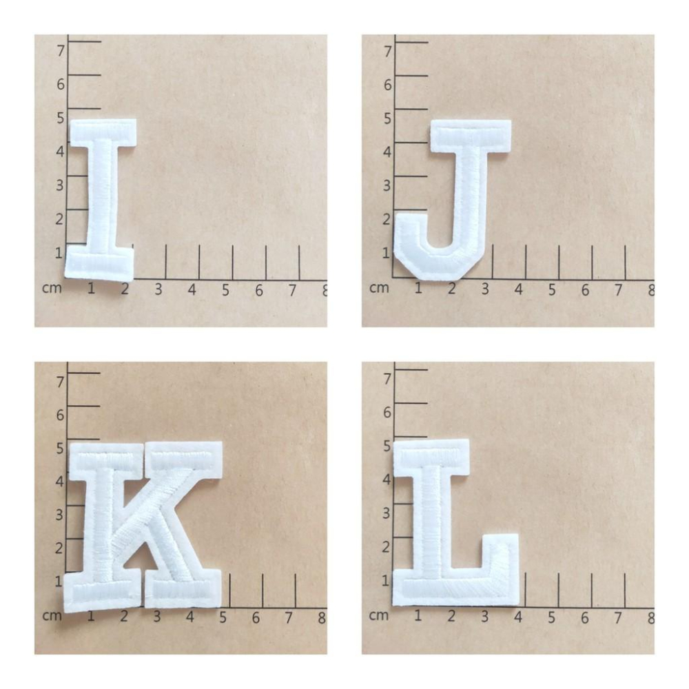 【皮卡布】E2 英文字母 白字 26個字母  布貼 臂章燙 刺繡燙布貼 徽章 刺繡布貼 補丁 補破洞 燙貼布 熨燙布貼-細節圖5