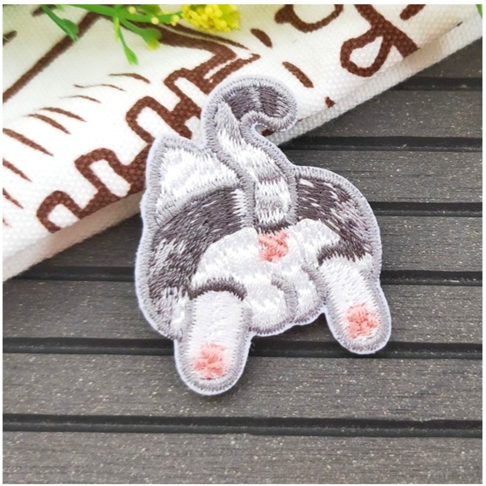 【皮卡布】C10 小花貓 小貓咪 貓咪 裝飾 布貼 臂章燙 刺繡燙布貼 徽章 刺繡布貼 補丁 補破洞 燙貼布 熨燙布貼-規格圖9