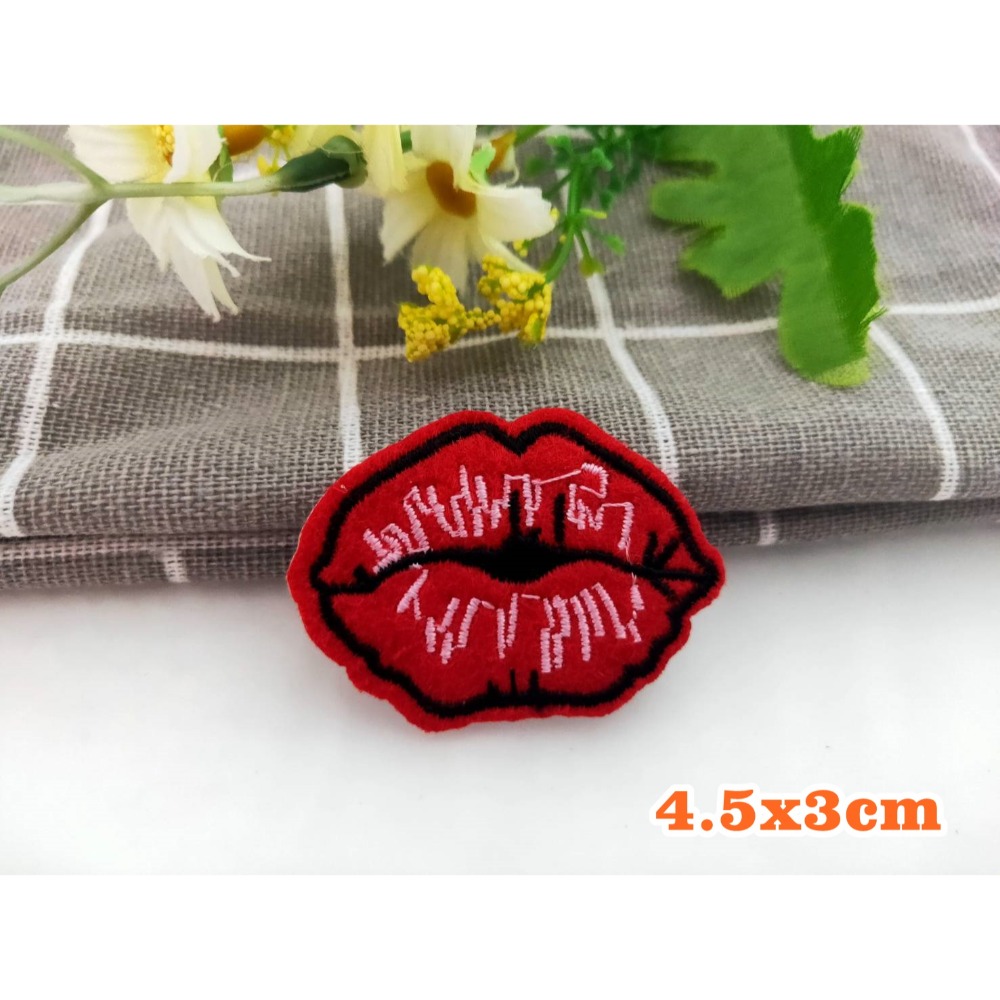 【皮卡布】B8 眼睛 嘴唇 口紅 高跟鞋 裝飾 布貼 臂章燙 刺繡燙布貼 徽章 刺繡布貼 補丁 補破洞 燙貼布 熨燙布貼-規格圖8