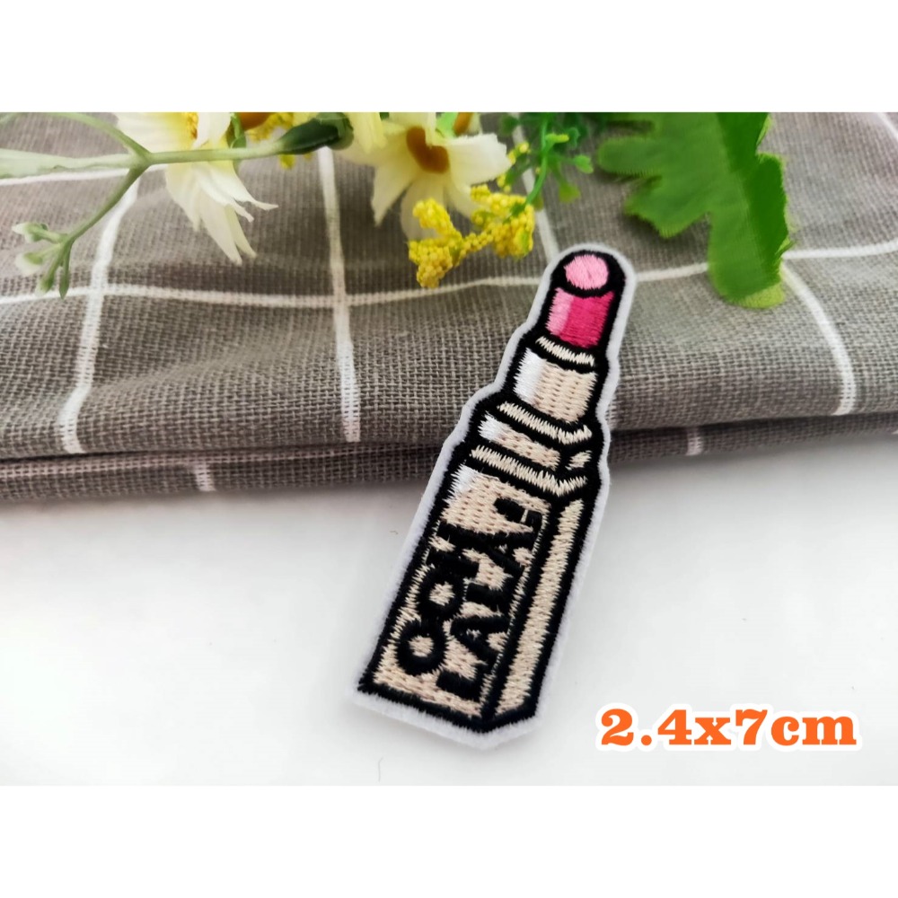 【皮卡布】B8 眼睛 嘴唇 口紅 高跟鞋 裝飾 布貼 臂章燙 刺繡燙布貼 徽章 刺繡布貼 補丁 補破洞 燙貼布 熨燙布貼-規格圖8