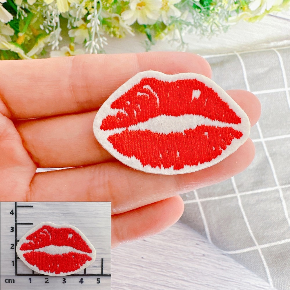 【皮卡布】B8 眼睛 嘴唇 口紅 高跟鞋 裝飾 布貼 臂章燙 刺繡燙布貼 徽章 刺繡布貼 補丁 補破洞 燙貼布 熨燙布貼-規格圖8