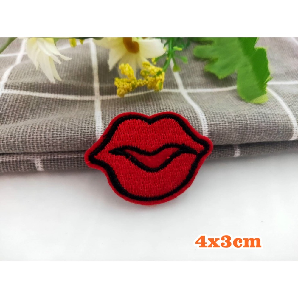 【皮卡布】B8 眼睛 嘴唇 口紅 高跟鞋 裝飾 布貼 臂章燙 刺繡燙布貼 徽章 刺繡布貼 補丁 補破洞 燙貼布 熨燙布貼-規格圖8