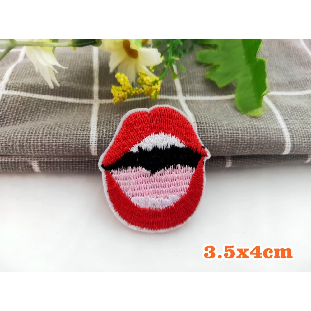 【皮卡布】B8 眼睛 嘴唇 口紅 高跟鞋 裝飾 布貼 臂章燙 刺繡燙布貼 徽章 刺繡布貼 補丁 補破洞 燙貼布 熨燙布貼-規格圖8