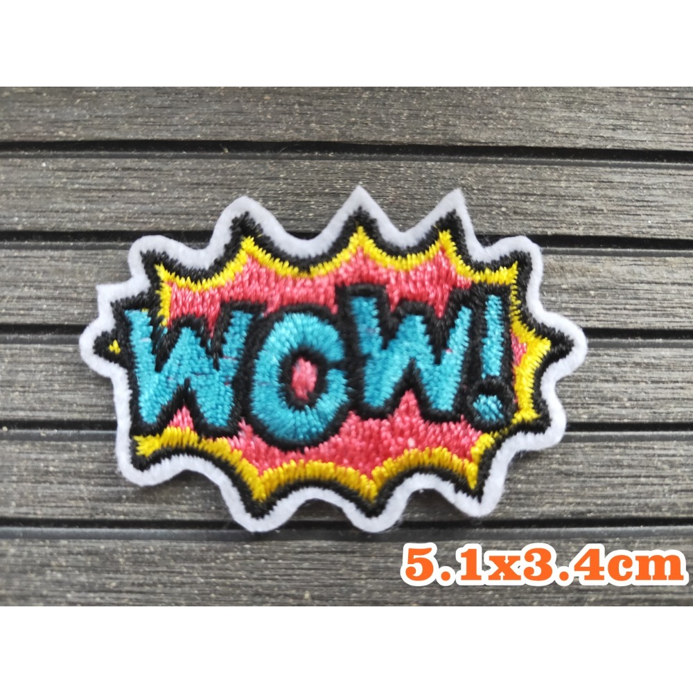 【皮卡布】  love wow oops peace star 英文字布貼 臂章 熨燙 刺繡燙布貼 徽章 刺繡布貼 布貼-規格圖10