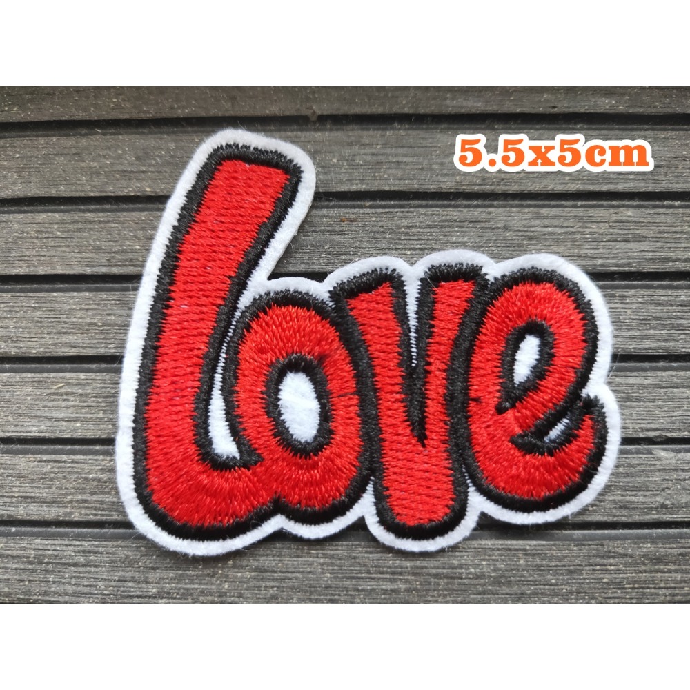 【皮卡布】  love wow oops peace star 英文字布貼 臂章 熨燙 刺繡燙布貼 徽章 刺繡布貼 布貼-規格圖10