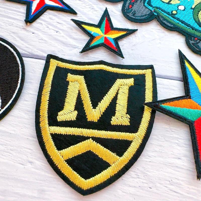 【皮卡布】P10 星星 五角星 狼 骷髏 裝飾布貼 布章 臂章 布標 刺繡燙布貼 徽章 刺繡布貼 魔鬼氈布章 熨燙布貼-細節圖6