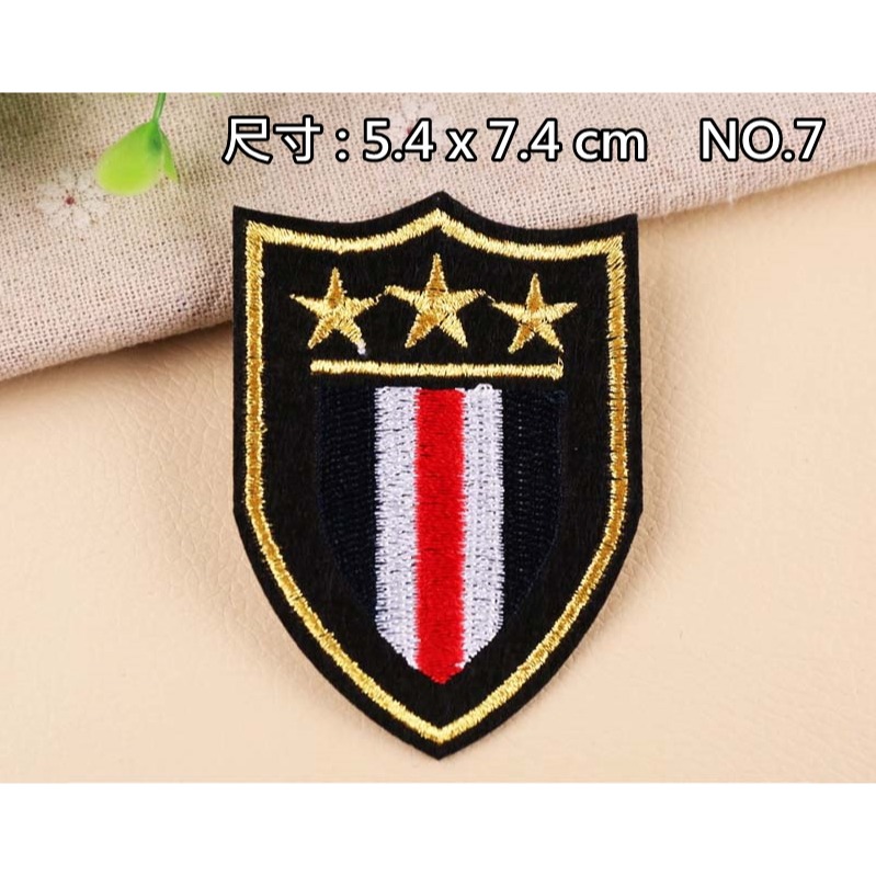 【皮卡布】P10 星星 五角星 狼 骷髏 裝飾布貼 布章 臂章 布標 刺繡燙布貼 徽章 刺繡布貼 魔鬼氈布章 熨燙布貼-規格圖9