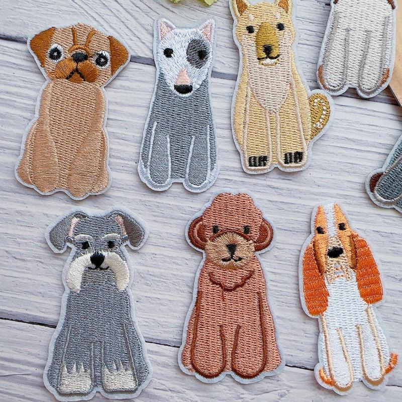 【皮卡布】Q3可卡 米格魯 賤狗 雪納瑞 巴戈 法鬥 秋田 布章 狗狗 布標 刺繡燙布貼 徽章 刺繡布貼 熨燙布貼-細節圖2