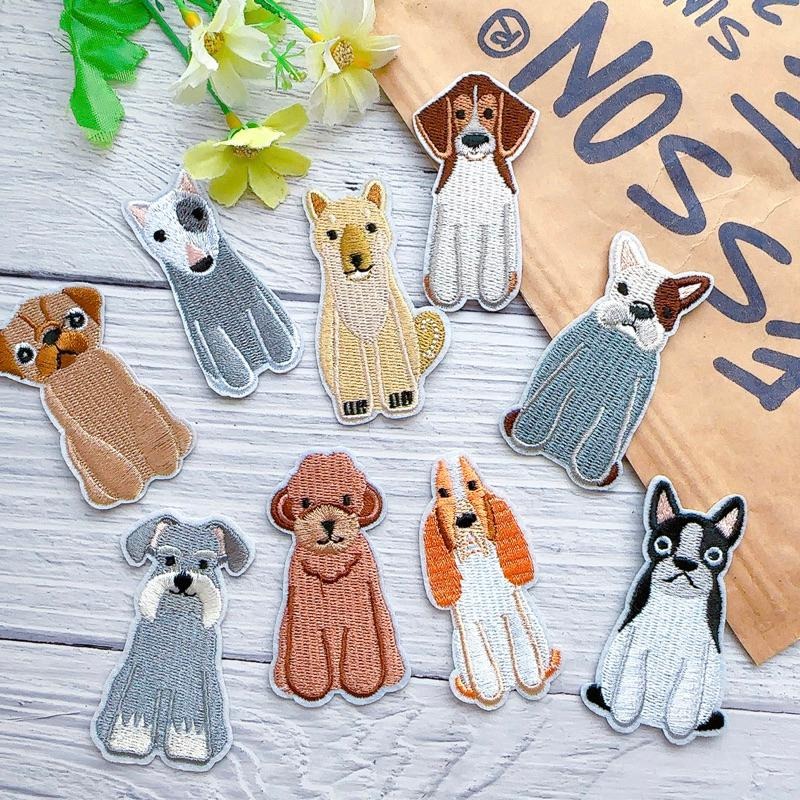 【皮卡布】Q3秋田犬 可卡 貴賓狗 雪納瑞 狗狗 布章 臂章 布標 刺繡燙布貼 徽章 刺繡布貼 補丁 補破洞 熨燙布貼-細節圖5