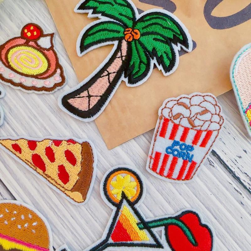 【皮卡布】F2甜點蛋糕 點心 薯條 標幟 電腦刺鏽 布章 臂章 布標 刺繡燙布貼 徽章 刺繡布貼 補丁 補破洞 熨燙布貼-細節圖5