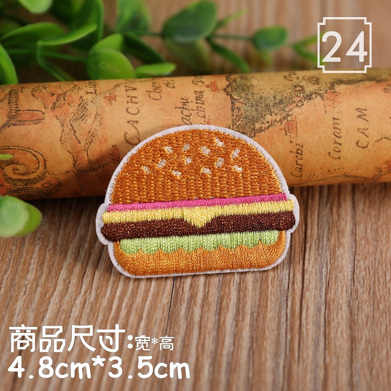 【皮卡布】F2甜點蛋糕 點心 薯條 標幟 電腦刺鏽 布章 臂章 布標 刺繡燙布貼 徽章 刺繡布貼 補丁 補破洞 熨燙布貼-規格圖5