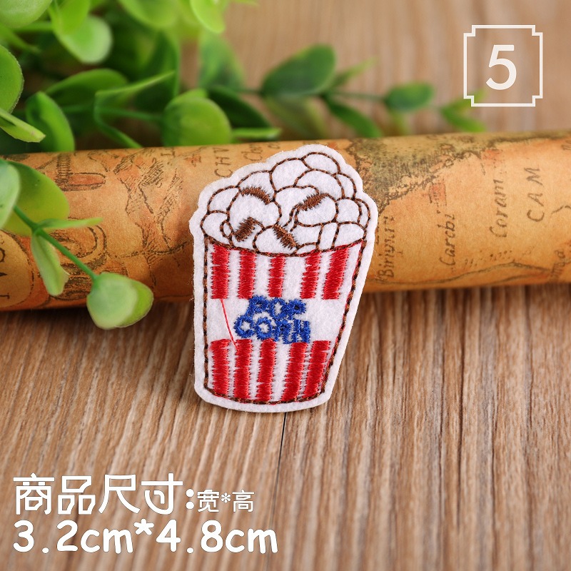 【皮卡布】F2甜點蛋糕 點心 薯條 標幟 電腦刺鏽 布章 臂章 布標 刺繡燙布貼 徽章 刺繡布貼 補丁 補破洞 熨燙布貼-規格圖5