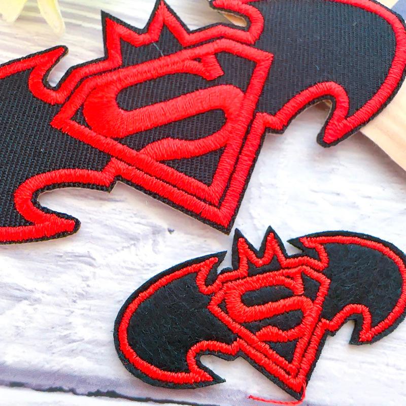 【皮卡布】手工diy 蝙蝠俠標幟  布章 臂章 布標 刺繡燙布貼 熨燙徽章 刺繡布貼 補丁 補破洞 熨燙布貼-細節圖3