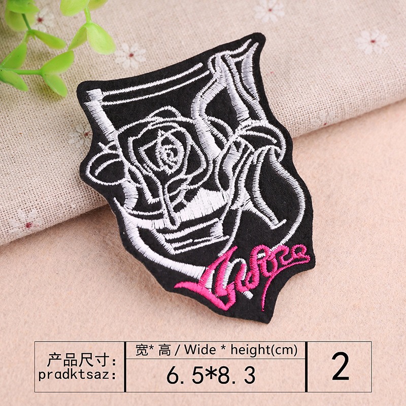 【皮卡布】B3 大舌頭 紅唇 蜂王 裝飾布貼 布章 臂章 布標 刺繡燙布貼 徽章 刺繡布貼 補丁 補破洞 熨燙布貼-規格圖5