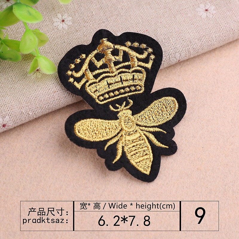 【皮卡布】B3 大舌頭 紅唇 蜂王 裝飾布貼 布章 臂章 布標 刺繡燙布貼 徽章 刺繡布貼 補丁 補破洞 熨燙布貼-規格圖5