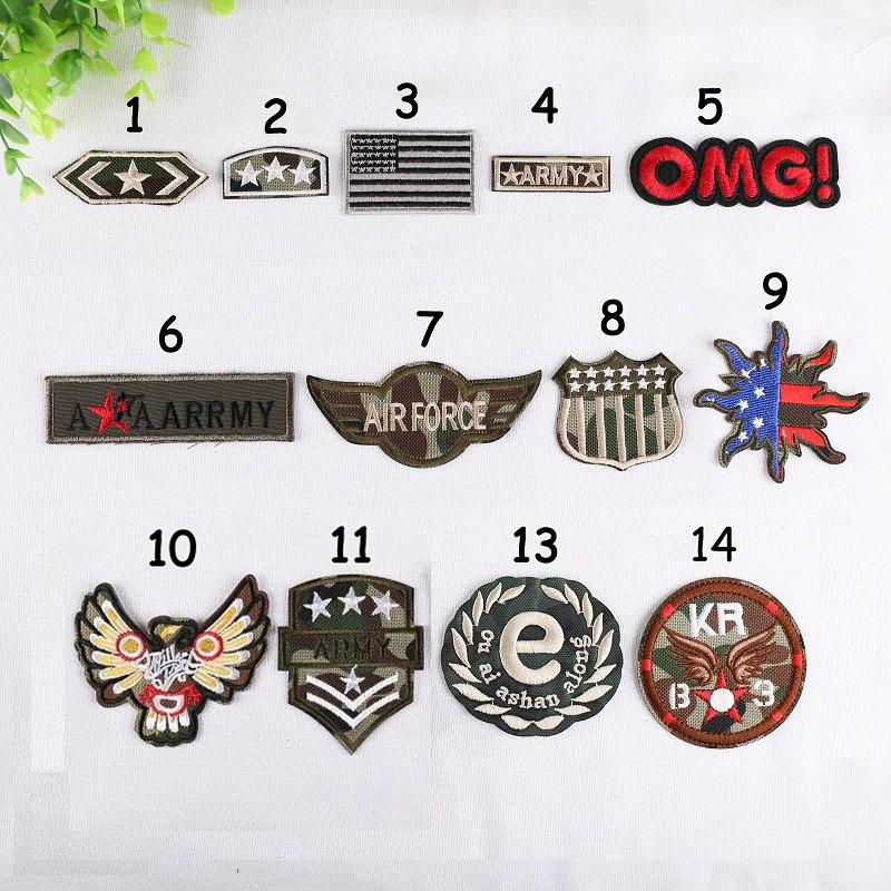 【皮卡布】 p1一套13款軍徽章 軍章 陸軍 空軍 布章 臂章 布標 刺繡燙布貼 徽章 刺繡布貼 補丁 補破洞 熨燙布貼-細節圖3