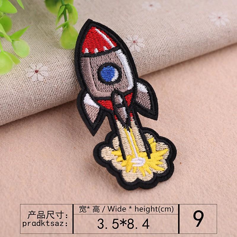 【皮卡布】s7 一套10款  火箭  太空船  布章 臂章燙 刺繡 燙布貼 徽章 刺繡布貼 補丁 補破洞 燙貼布 燙布貼-細節圖7