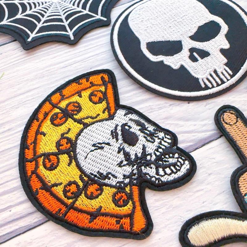 【皮卡布】p7 diy 死神 中指 標幟 電腦刺鏽 布章 臂章 布標 刺繡燙布貼 徽章 刺繡布貼 魔鬼氈布章 熨燙布貼-細節圖8