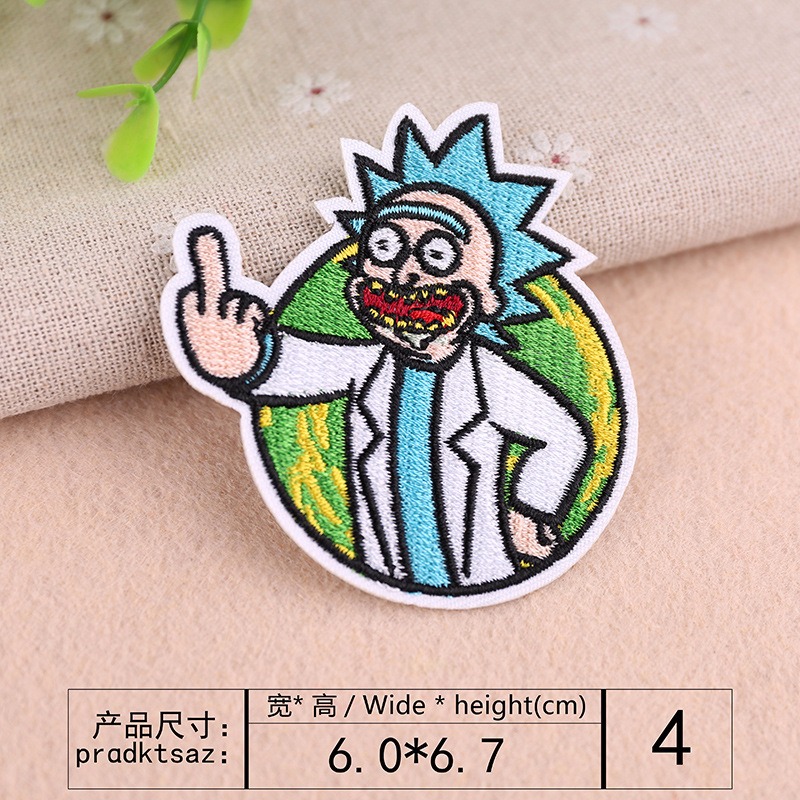 【皮卡布】p7 diy 死神 中指 標幟 電腦刺鏽 布章 臂章 布標 刺繡燙布貼 徽章 刺繡布貼 魔鬼氈布章 熨燙布貼-規格圖9