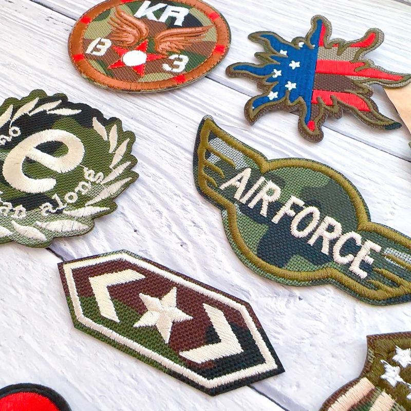 【皮卡布】P1 軍徽章 軍章 陸軍 空軍 布章 臂章 熨燙 刺繡燙布貼 徽章 刺繡布貼 熨燙布貼 魔鬼氈布章 魔鬼氈布章-細節圖3