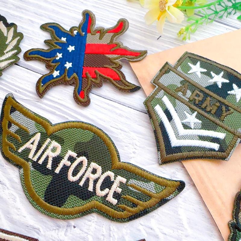 【皮卡布】P1 軍徽章 軍章 陸軍 空軍 布章 臂章 熨燙 刺繡燙布貼 徽章 刺繡布貼 熨燙布貼 魔鬼氈布章 魔鬼氈布章-細節圖6