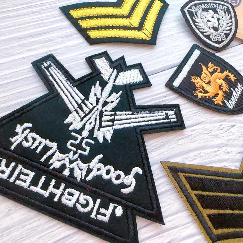 【皮卡布】P6手作diy 軍章  裝飾布貼 布章 臂章 布標 刺繡燙布貼 徽章 刺繡布貼 補破洞 熨燙布貼 魔鬼氈布章-細節圖4