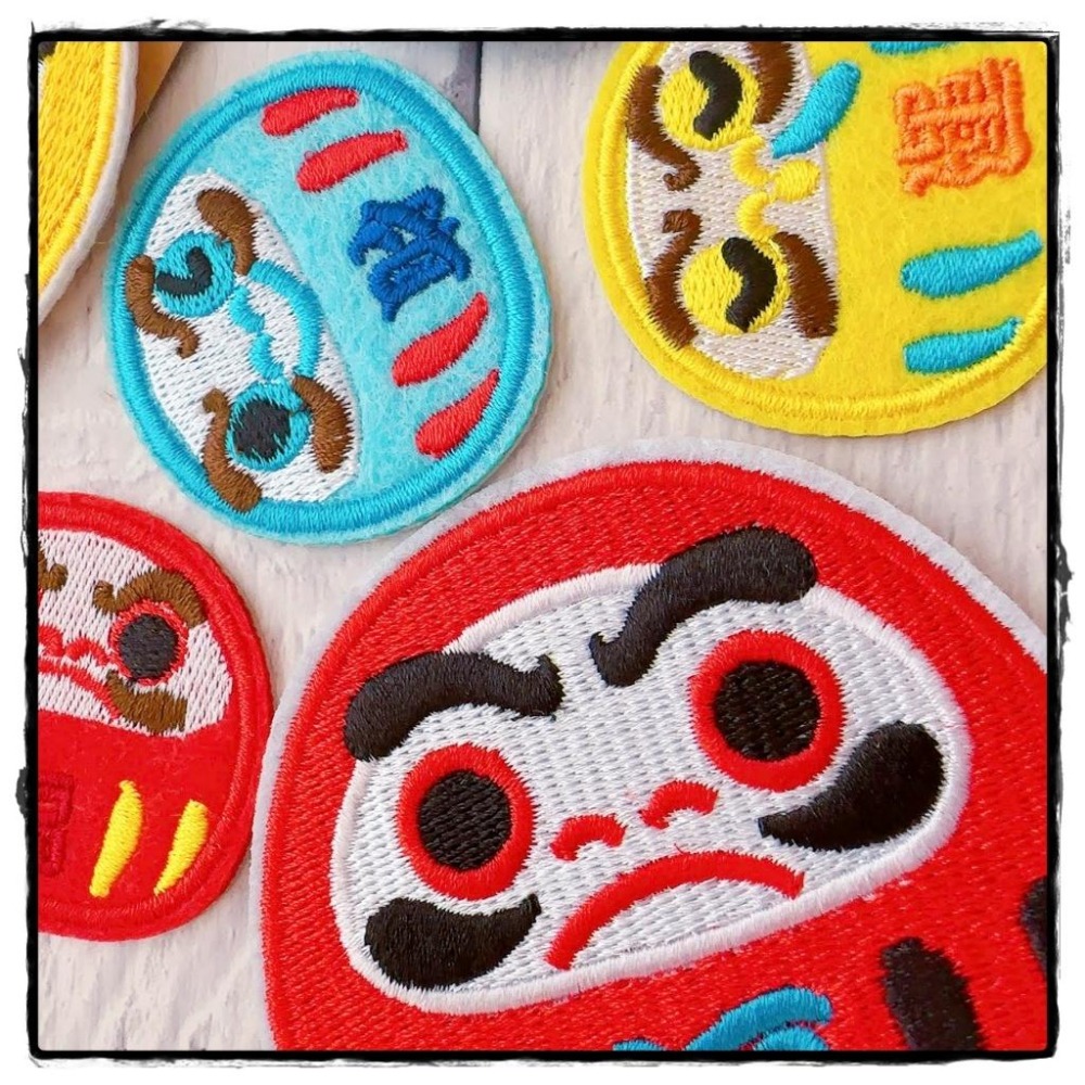 【皮卡布】A2 不倒翁 招財進寶 財神 福神 臂章燙 刺繡燙布貼 刺繡徽章 刺繡布貼  熨燙徽章 燙貼布 魔鬼氈布章-細節圖9