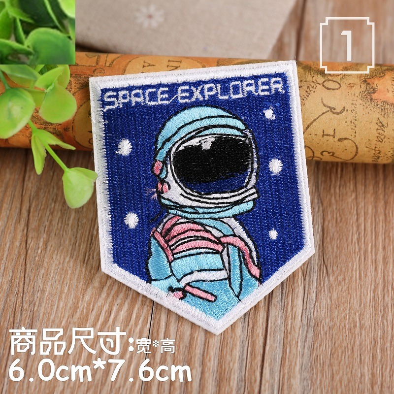【皮卡布】S2 太空人ok蹦 標幟 電腦刺鏽 布章 臂章 布標 刺繡燙布貼 徽章 刺繡布貼 補破洞 熨燙布貼 魔鬼氈布章-規格圖6