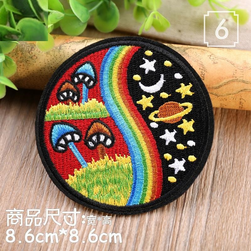 【皮卡布】S2 太空人ok蹦 標幟 電腦刺鏽 布章 臂章 布標 刺繡燙布貼 徽章 刺繡布貼 補破洞 熨燙布貼 魔鬼氈布章-規格圖6