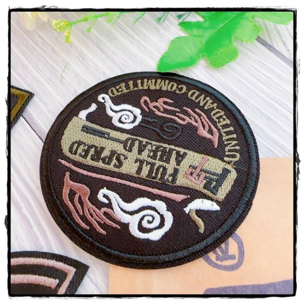 【皮卡布】 P2 骷魯頭 猴子 狼 布章 臂章燙 刺繡燙布貼 徽章 刺繡布貼 魔鬼氈布章 燙貼布 熨燙布貼-細節圖3