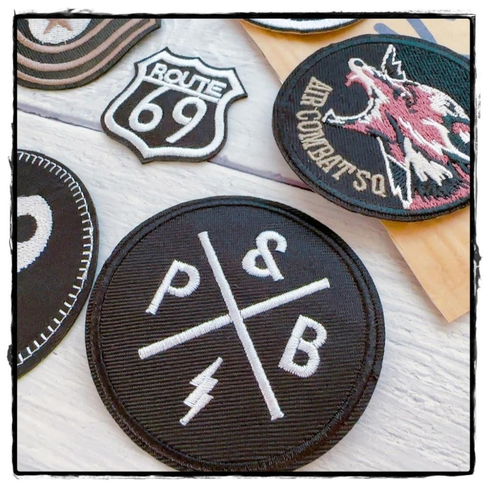 【皮卡布】 P2 骷魯頭 猴子 狼 布章 臂章燙 刺繡燙布貼 徽章 刺繡布貼 魔鬼氈布章 燙貼布 熨燙布貼-細節圖4