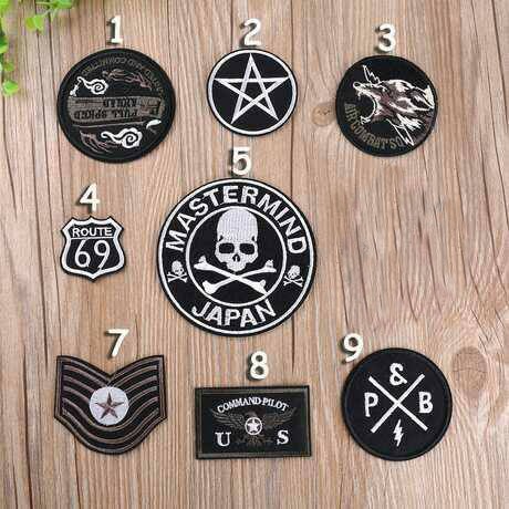 【皮卡布】 P2 骷魯頭 猴子 狼 布章 臂章燙 刺繡燙布貼 徽章 刺繡布貼 魔鬼氈布章 燙貼布 熨燙布貼-細節圖6