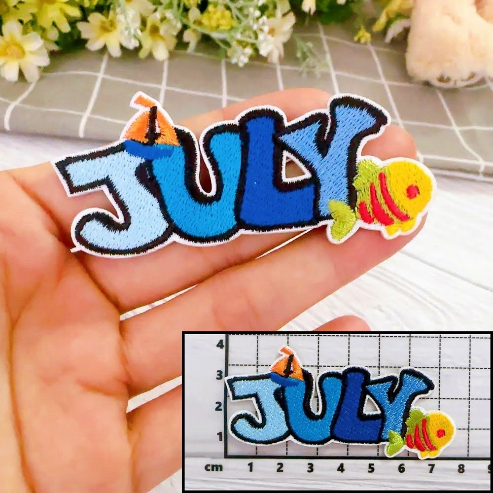 【皮卡布】Do-月份布章 布貼紙 魔術貼 布貼 刺繡燙布貼 徽章 刺繡布貼 熨燙貼 熨燙布貼 Patch 魔鬼氈布章-規格圖8