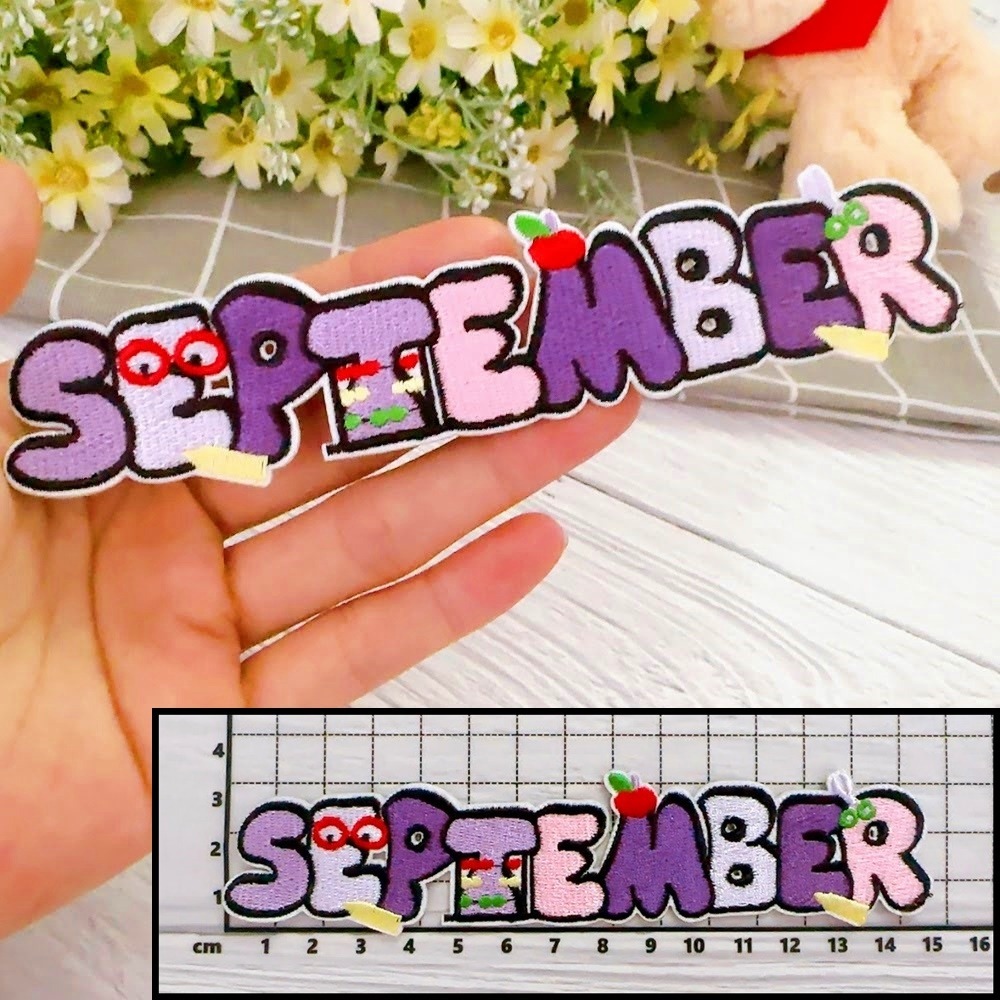 【皮卡布】Do-月份布章 布貼紙 魔術貼 布貼 刺繡燙布貼 徽章 刺繡布貼 熨燙貼 熨燙布貼 Patch 魔鬼氈布章-規格圖8