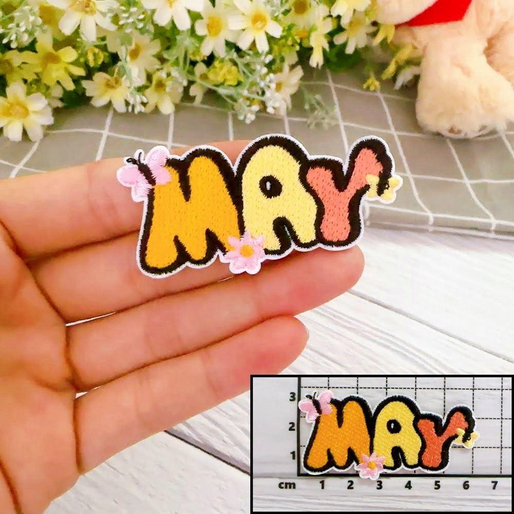 【皮卡布】Do-月份布章 布貼紙 魔術貼 布貼 刺繡燙布貼 徽章 刺繡布貼 熨燙貼 熨燙布貼 Patch 魔鬼氈布章-規格圖8