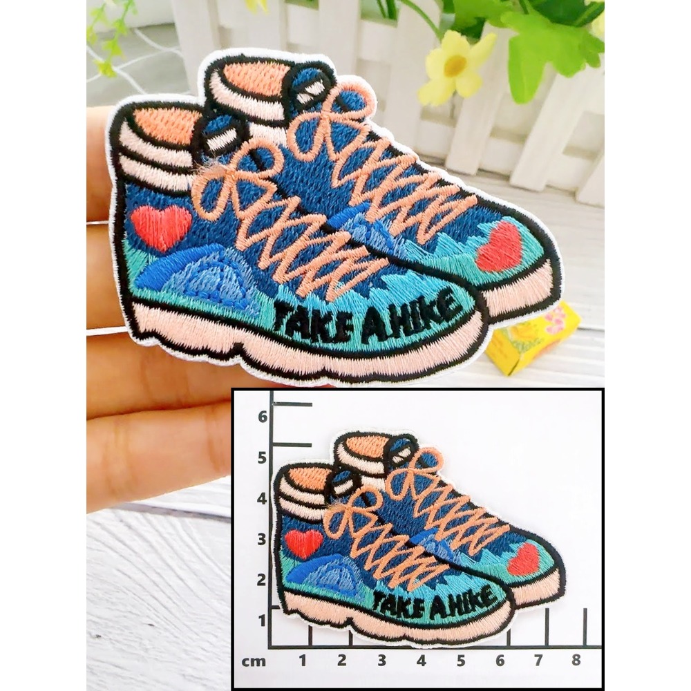 【皮卡布】J7 露營 登山 單車 戶外 帆布鞋 營火 布章 臂章燙 魔鬼氈布章 徽章 刺繡布貼 熨燙貼 CAMPING-規格圖5