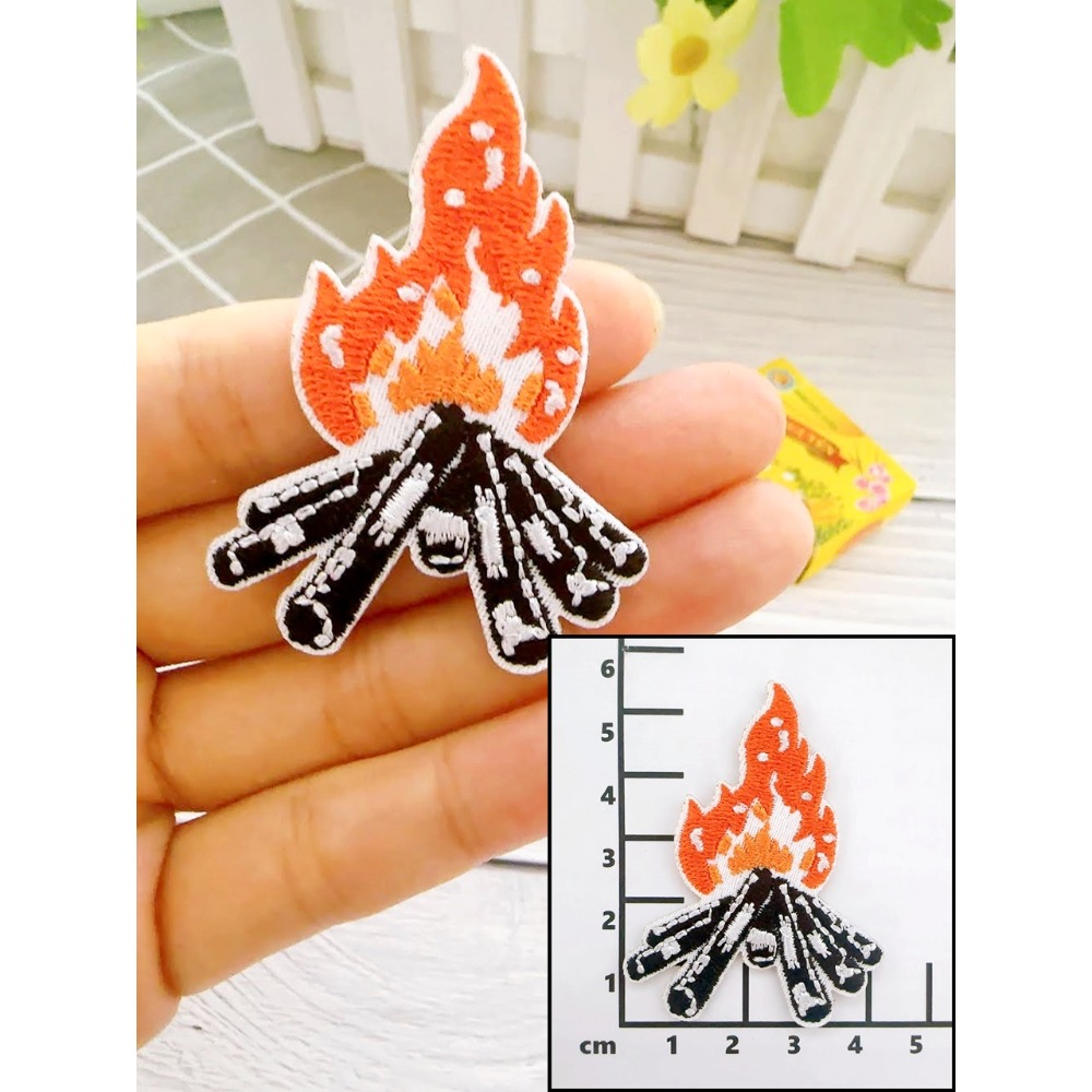 【皮卡布】J7 露營 登山 單車 戶外 帆布鞋 營火 布章 臂章燙 魔鬼氈布章 徽章 刺繡布貼 熨燙貼 CAMPING-規格圖5