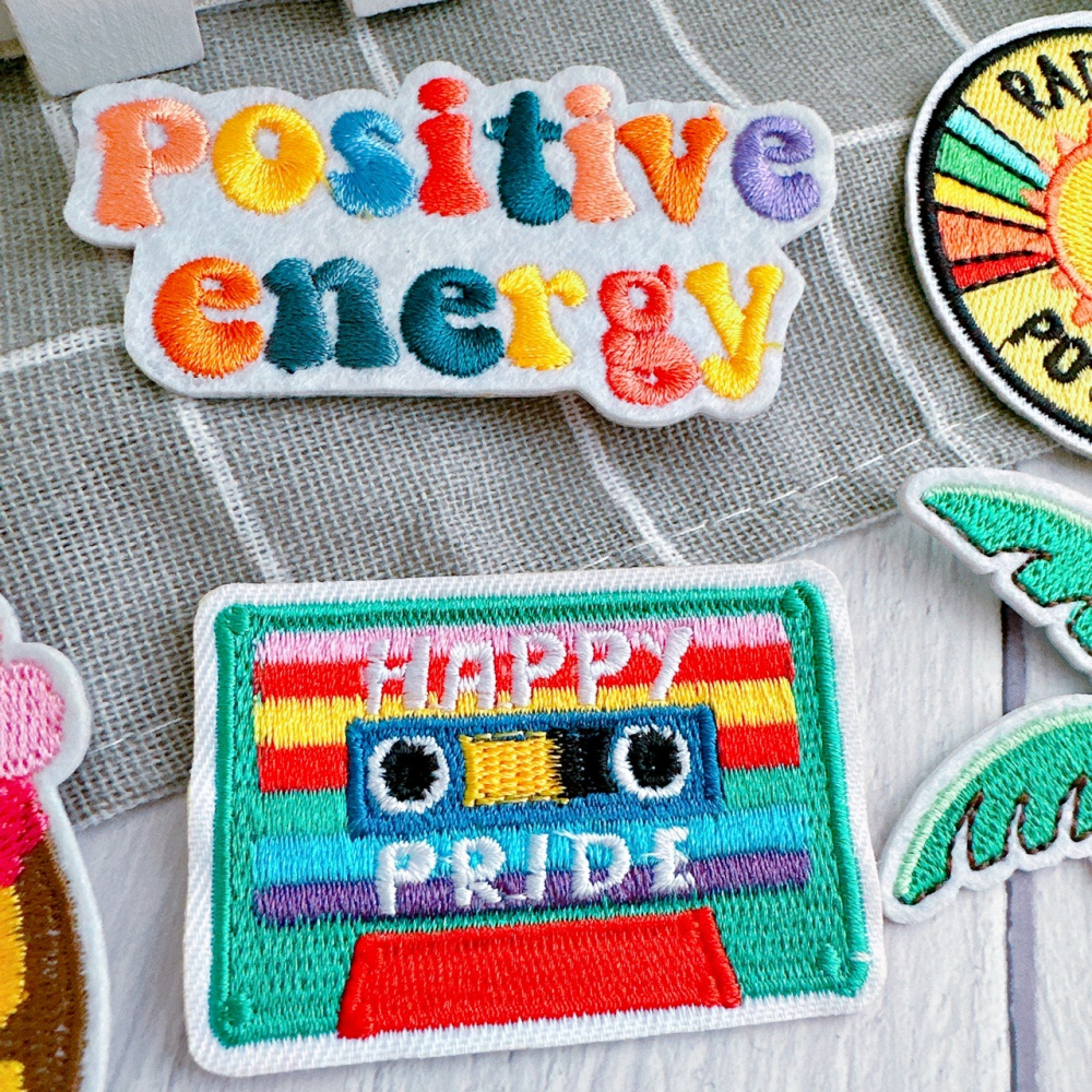 【皮卡布】i9 椰子樹 錄音帶 t4 太陽 徽章 布章 臂章燙 刺繡燙布貼 刺繡布貼 熨燙貼 熨燙布貼 Patch-細節圖5