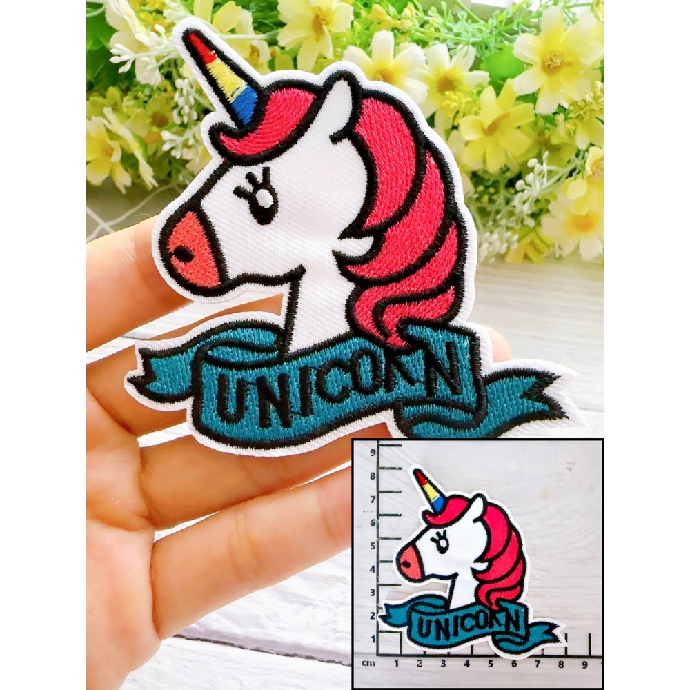 【皮卡布】A16 獨角獸 仙人掌 太陽 小花 彩虹 布貼 布章 臂章燙 刺繡燙布貼 刺繡布貼 熨燙貼 燙布貼 Patch-規格圖7