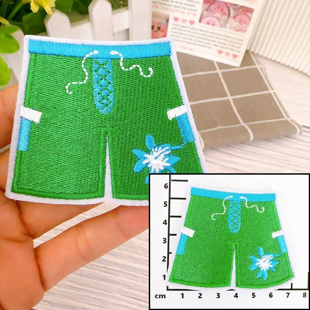 【皮卡布】i17 沙灘 珍珠奶茶 托鞋 布貼 布章 比基尼 刺繡燙布貼 徽章 刺繡布貼  熨燙貼  熨燙布貼 Patch-規格圖8