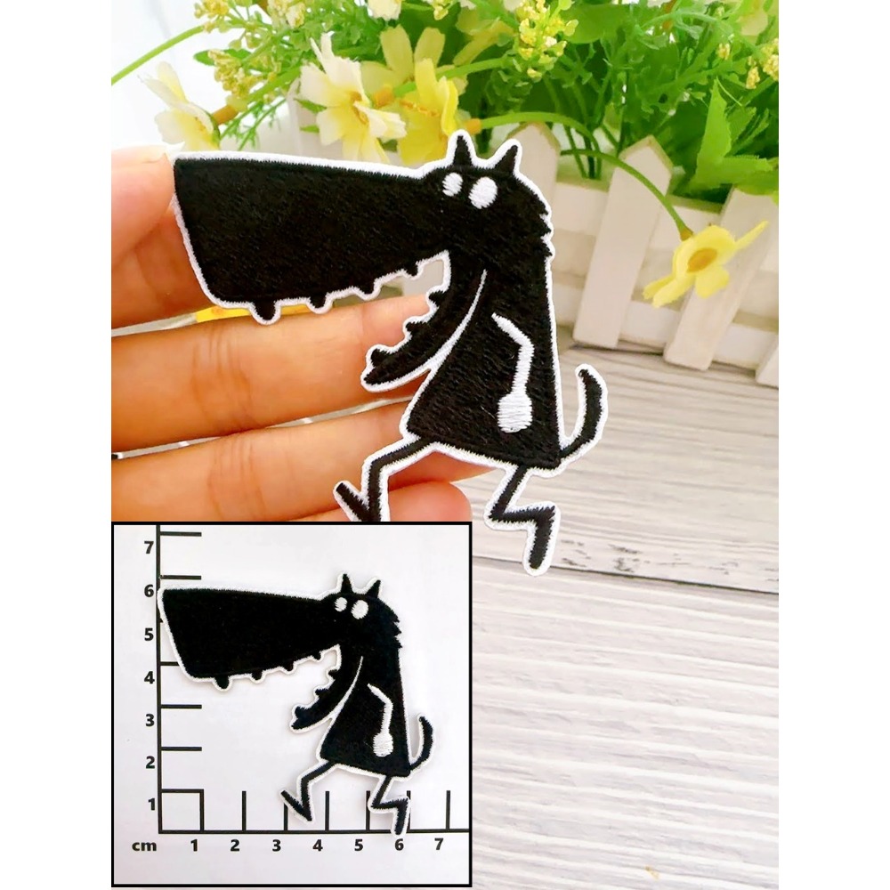 【皮卡布】U4 小黑怪 布貼 裝飾 布章 臂章燙 刺繡燙布貼 徽章 刺繡布貼 補丁補破洞 熨燙貼 燙布貼 Patch-規格圖9