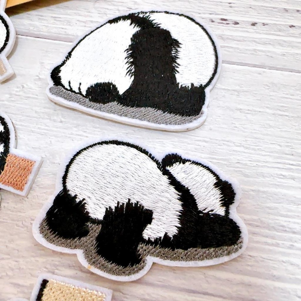 【皮卡布】H11 熊貓 PANDA 布貼 徽章 布章 燙布貼  刺繡布貼 臂章 熨燙貼 熨燙布貼 Patch 魔鬼氈布章-細節圖5