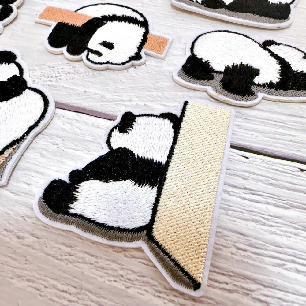 【皮卡布】H11 熊貓 PANDA 布貼 徽章 布章 燙布貼  刺繡布貼 臂章 熨燙貼 熨燙布貼 Patch 魔鬼氈布章-細節圖6