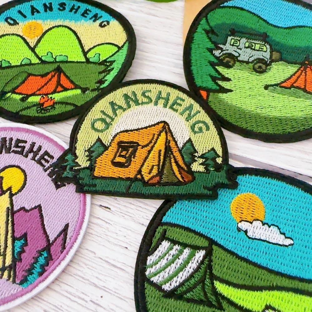 【皮卡布】H12露營 登山 帳篷 布標 布章 臂章燙 魔鬼氈布章 徽章 刺繡布貼 熨燙貼 CAMPING 魔術貼 野外-細節圖5