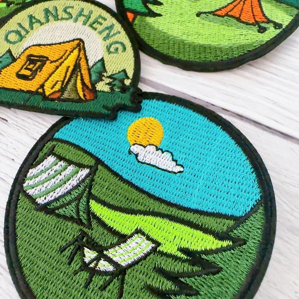 【皮卡布】H12露營 登山 帳篷 布標 布章 臂章燙 魔鬼氈布章 徽章 刺繡布貼 熨燙貼 CAMPING 魔術貼 野外-細節圖6