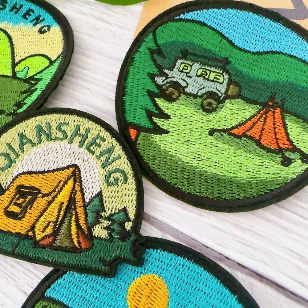 【皮卡布】H12露營 登山 帳篷 布標 布章 臂章燙 魔鬼氈布章 徽章 刺繡布貼 熨燙貼 CAMPING 魔術貼 野外-細節圖7