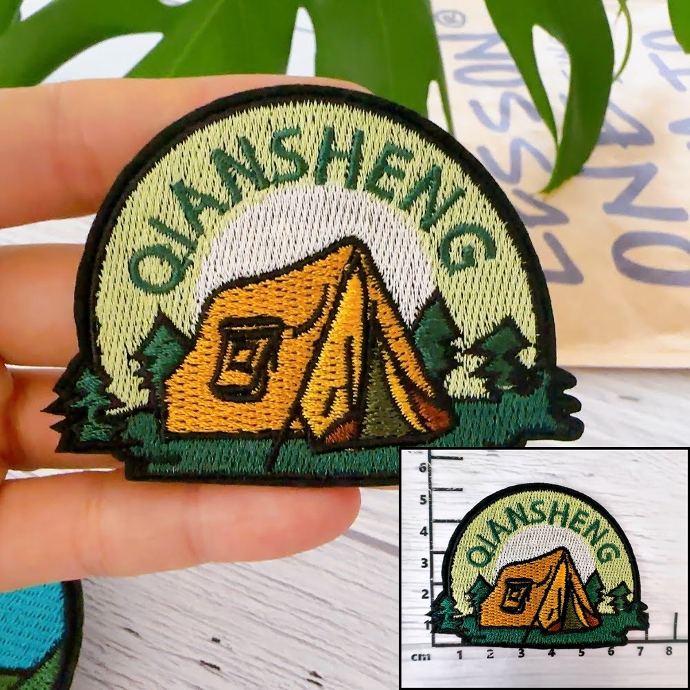 【皮卡布】H12露營 登山 帳篷 布標 布章 臂章燙 魔鬼氈布章 徽章 刺繡布貼 熨燙貼 CAMPING 魔術貼 野外-規格圖8