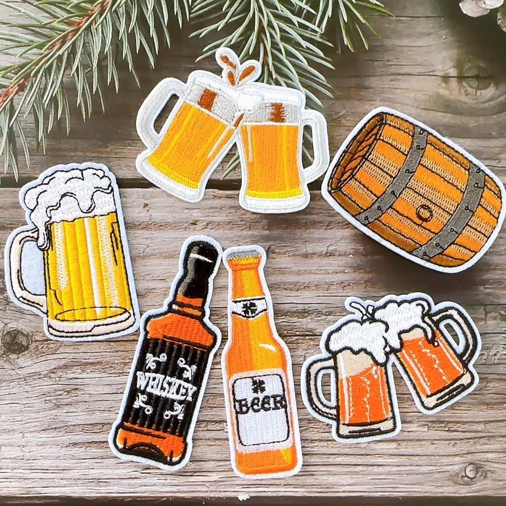 【皮卡布】 i19 啤酒 beer 橡木桶 徽章 布貼 刺繡燙布貼 布貼紙 刺繡布貼  熨燙貼 魔鬼氈布章 Patch-細節圖7