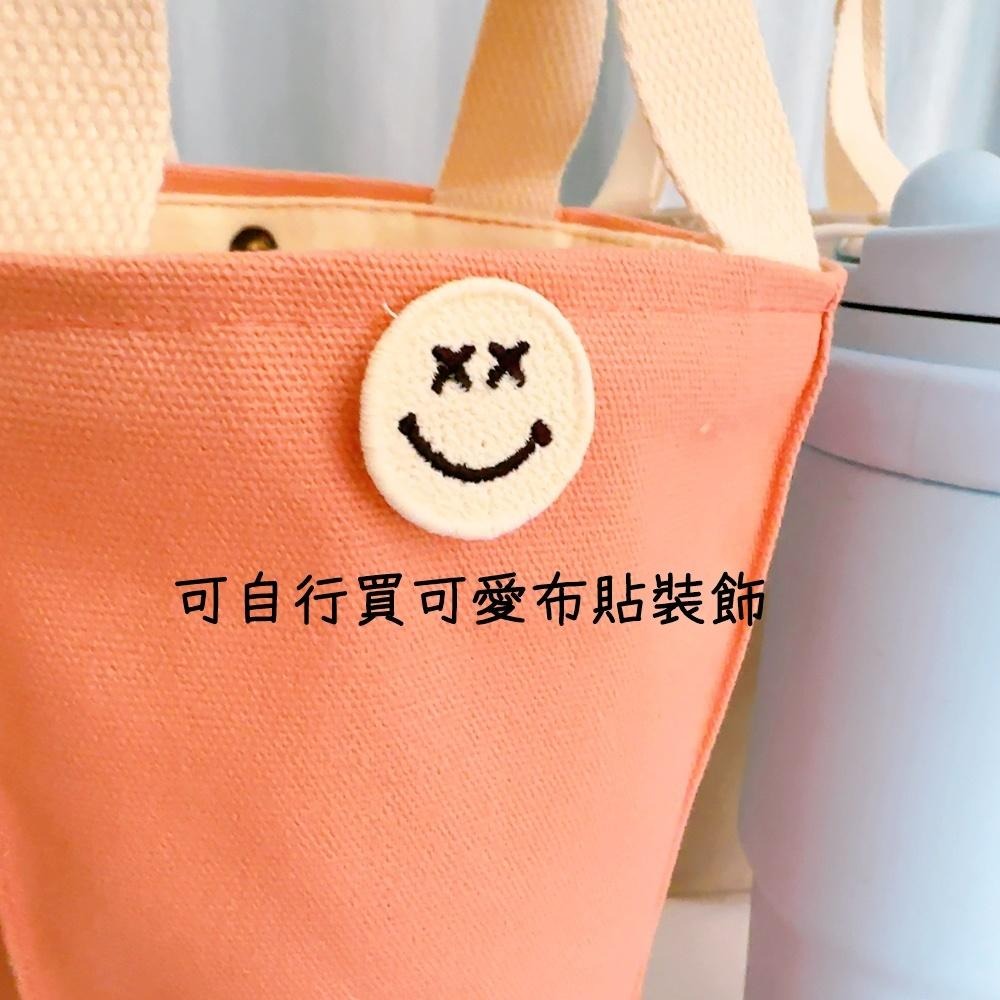 【皮卡布】長形手提袋 水壺袋 雨傘袋 素面手提袋 純色手提袋 素面有扣手提袋 彩繪空白袋 小外出袋 DIY彩繪袋-細節圖2