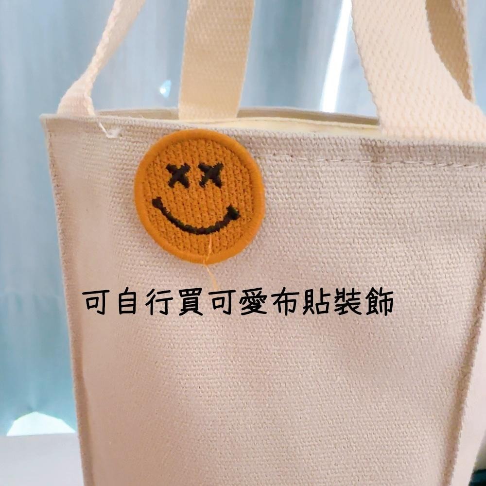 【皮卡布】長形手提袋 水壺袋 雨傘袋 素面手提袋 純色手提袋 素面有扣手提袋 彩繪空白袋 小外出袋 DIY彩繪袋-細節圖3